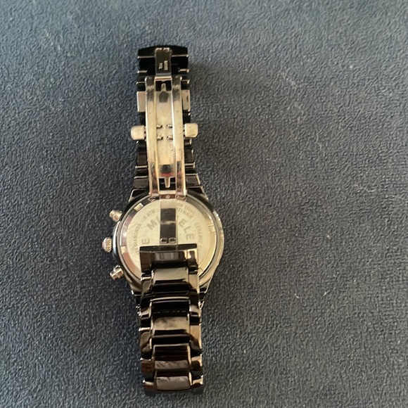 MICHELE Tahitian Black Ceramic/ Diamond Watch - Picture 7 of 11